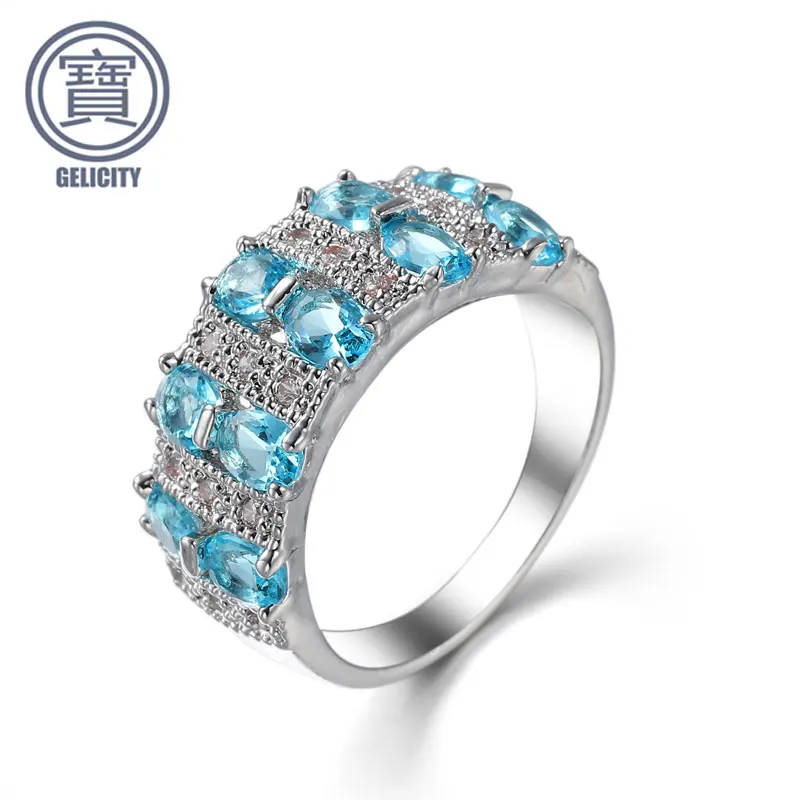 Женское кольцо с бриллиантами GELICITY черное красное синее зеленое белое голубое |