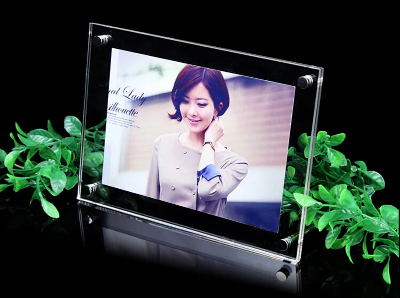

(Pack/5 Units) 6 Inch Screw Acrylic Picture Photo Frames For Picture ,Signage ,Certificate PF002