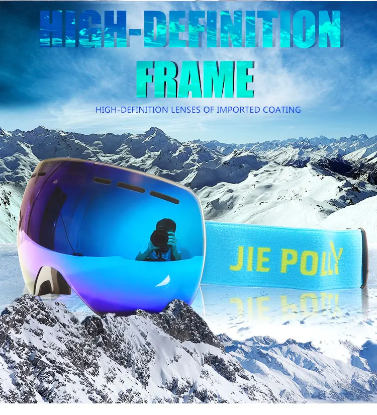 Лыжные очки для мужчин женщин Двойные линзы UV400 Анти-туман Лыжный Спорт очки для лыжного спорта зимние взрослых очки для катания на лыжах и сноуборде