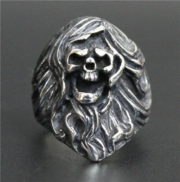 Кольцо из нержавеющей стали 316L в стиле панк с изображением зла призрака короля