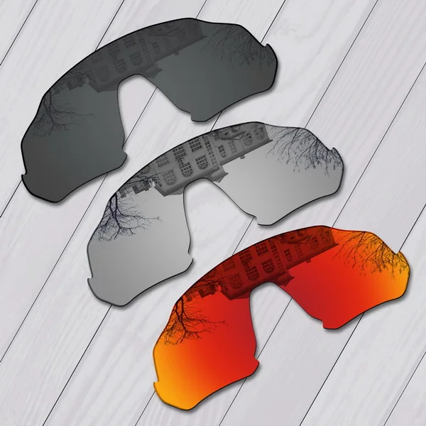 Black-Silver-Red E.O.S поляризованные улучшенная замена линз для Oakley полета солнечные очки к куртке-множественный выбор - Цвет линз: Black-Silver-Red