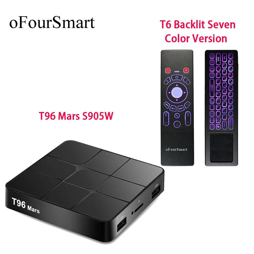 2018 Новый T96 mars smart TV плеер Android 7 1 телеприставка S905W 1G + 8G/2G 16G BT с T6 C Air Mouse|ТВ-приставки