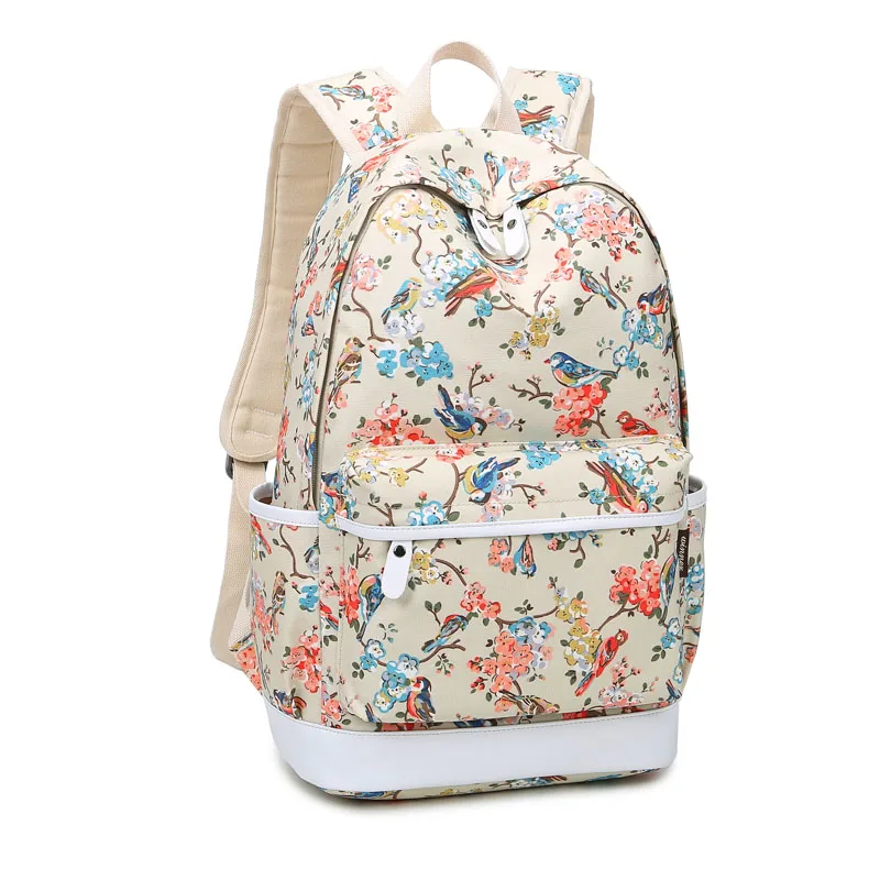 Tourya Птица Отпечатано Рюкзак Женщины Школьные для Подростками Девушки Дорожная
