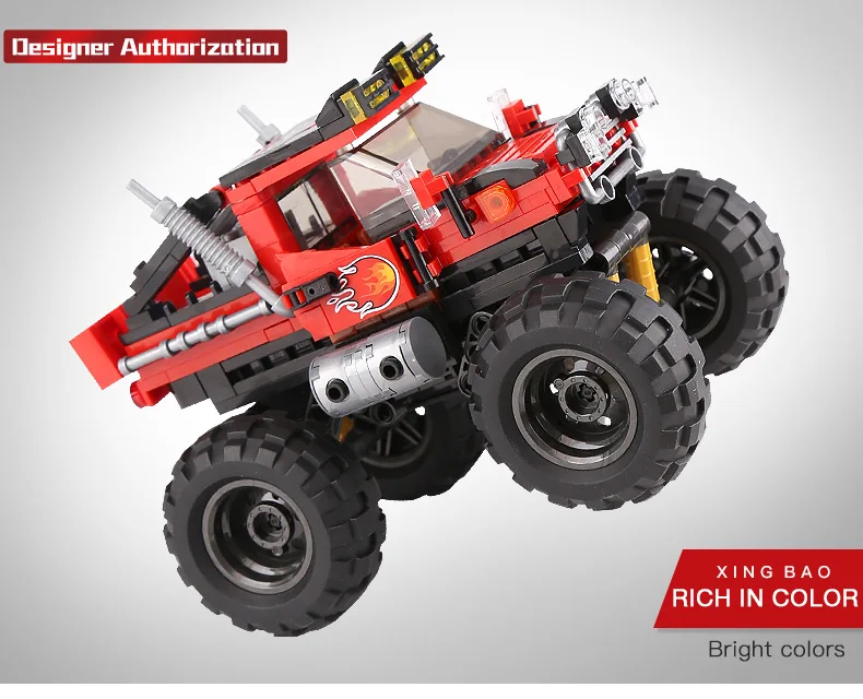 XingBao 03025 Technic супер большой ножной автомобиль набор строительных блоков Кирпичи игрушка для детей развивающие используется подарок на день рождения