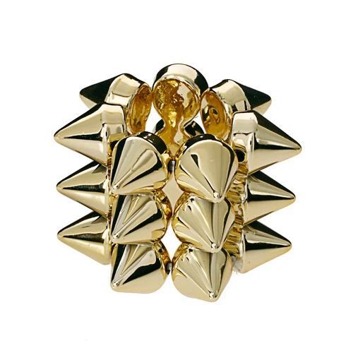 LEMOER Fashion Punk Style Multi Three Layers Rivet Spike Stretch Hair Bands Ponytail Holder Rope Tie Ring for Women | Украшения и