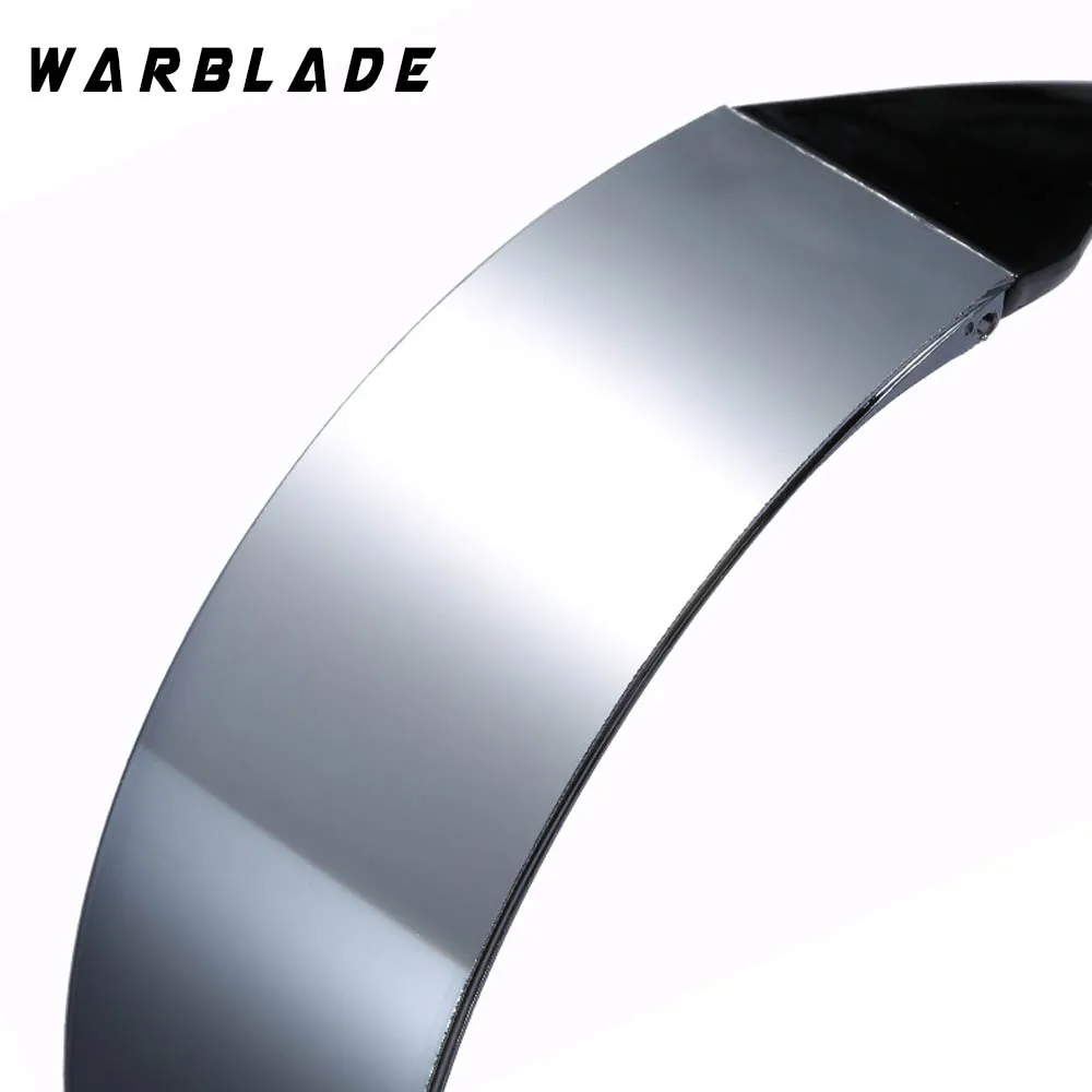 Женские и мужские солнцезащитные очки в черной оправе WARBLADE цельные с плоской