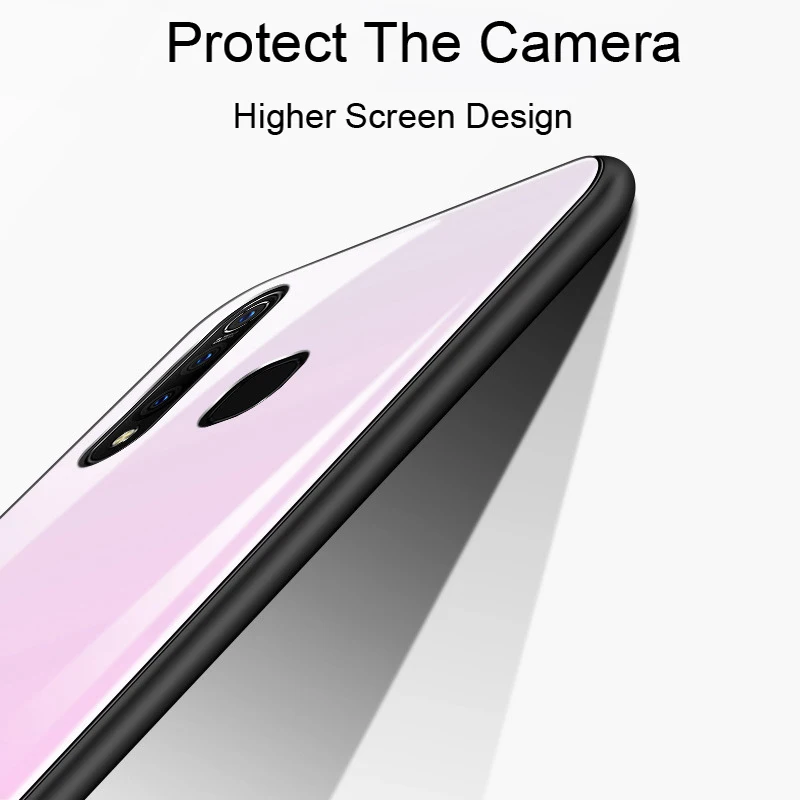 Закаленное стекло крышка для VIVO Z5X z5x градиентный цвет задняя крышка для VIVO Z5 X Мягкие силиконовые чехлы для телефонов VIVOZ5X Funda