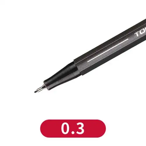 Черная чернильная ручка Pigma micron водонепроницаемый дизайн художественный маркер скетч игла ручка ручной dawing liner fineliner мультфильм ручка подписи - Color: 0.3mm-Waterproof