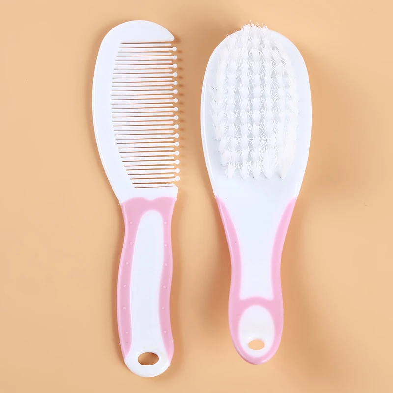 Hot 2Pcs/Set Baby Hairbrush Comb Portable Newborn Infant Toddlers Soft Hair Brush Head Massager Set Kids Care Supplies | Мать и ребенок