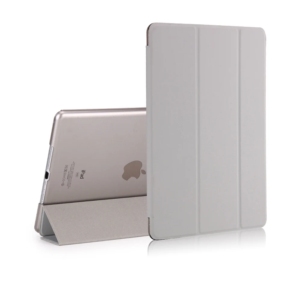 Gray Чехол для ipad Air 1/9,7 дюймов Новые модель A1822 A1823 A1893 A1954 Цвет PU ультра тонкий, магнитный держатель Smart Cover Чехол - Цвет: Gray