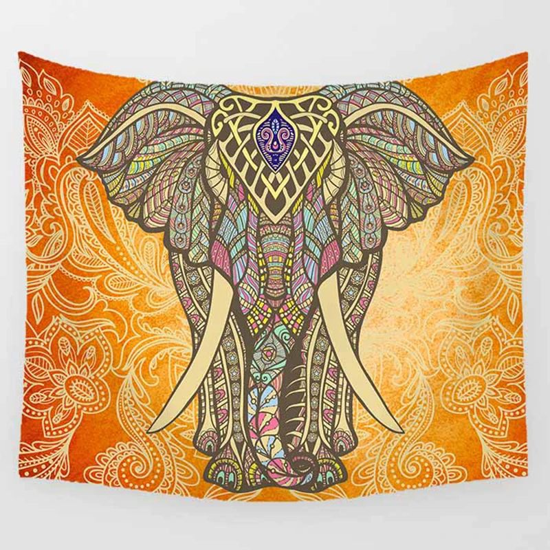Гобелен с единорогом мандала слон настенный гобелен украшение для дома большой