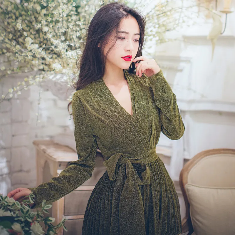 Новинка сексуальное длинное платье для ночного клуба женское блестящее с поясом