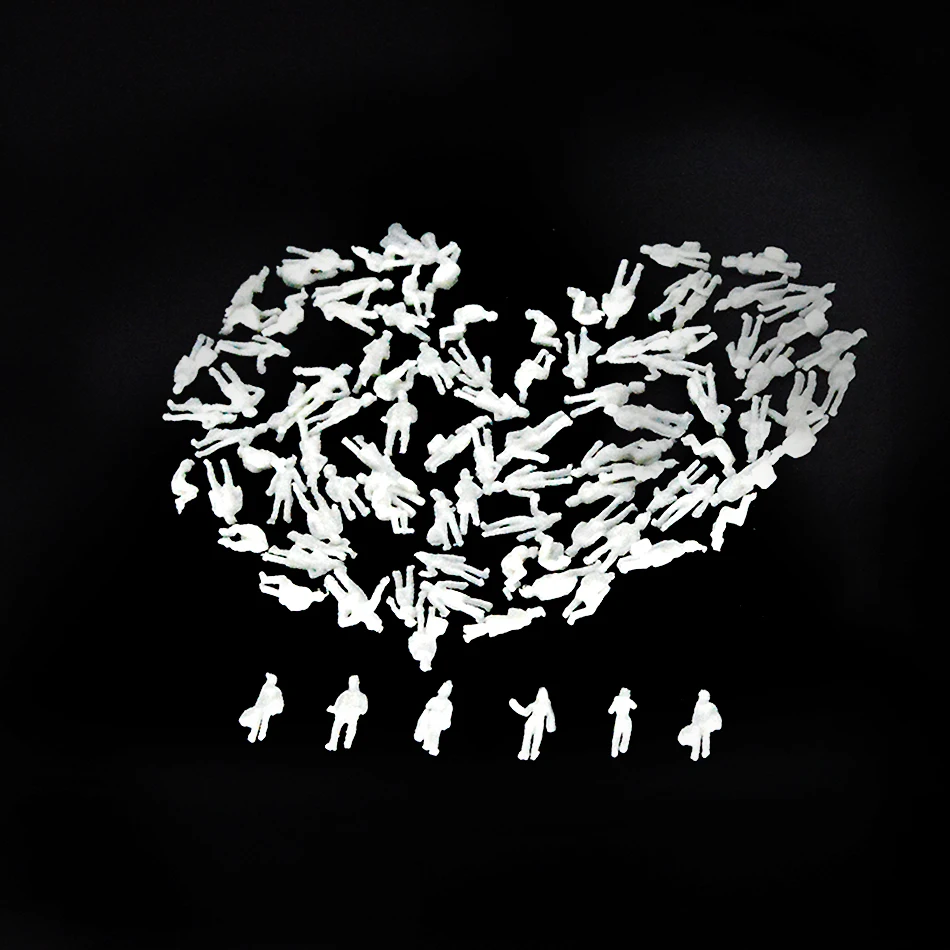 Железнодорожный поезд люди модель масштаба 1:300 Неокрашенные Фигурки песочный