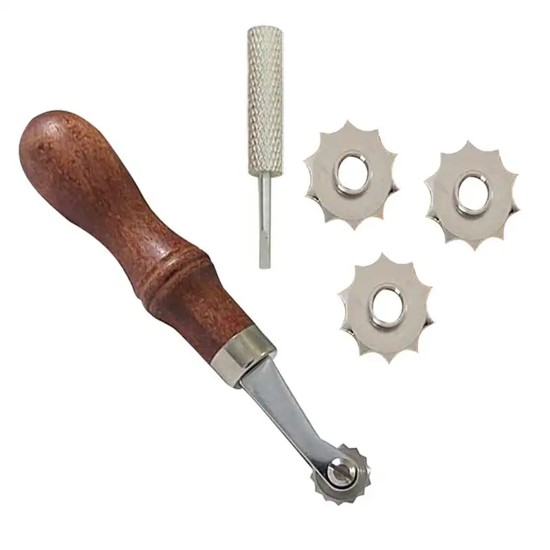 Набор инструментов для тиснения кожевенного ремесла с четырьмя колесами | Дом и
