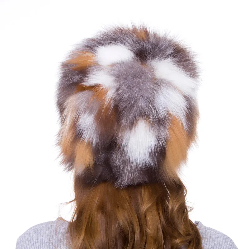 Женская осенне зимняя Праздничная шапка теплая Очаровательная из натуральной