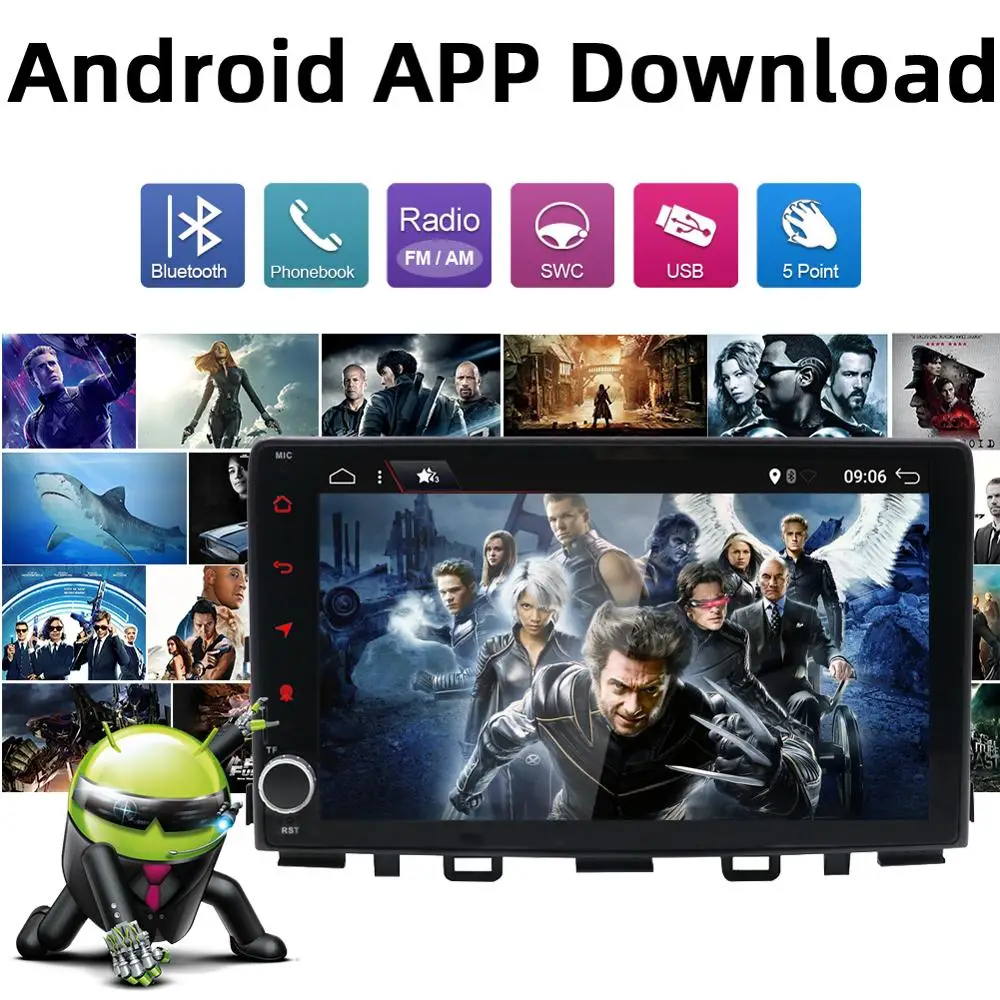 Новейший BOSION 1DIN Android 9,0 Восьмиядерный 2G+ 32G Автомобильный dvd-плеер gps Navi для KIA RIO радио мультимедиа Satnav головное устройство стерео BT