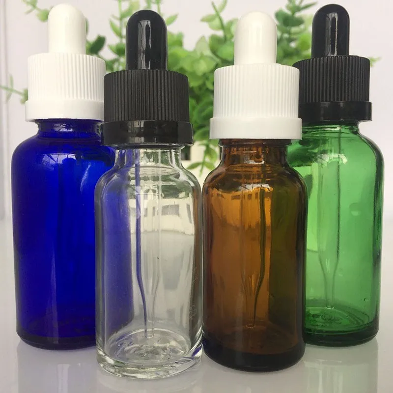 1000 шт синяя стеклянная капельница Емкость бутылка E Жидкость 5 мл 10 15 30 50 eliquid