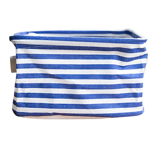 Blue New Foldable Home Desktop Storage Basket Bags 5 Colors Storage Bin Closet Toy Box Cloth Container Organizer Fabric Basket fk3 - Цвет: Blue