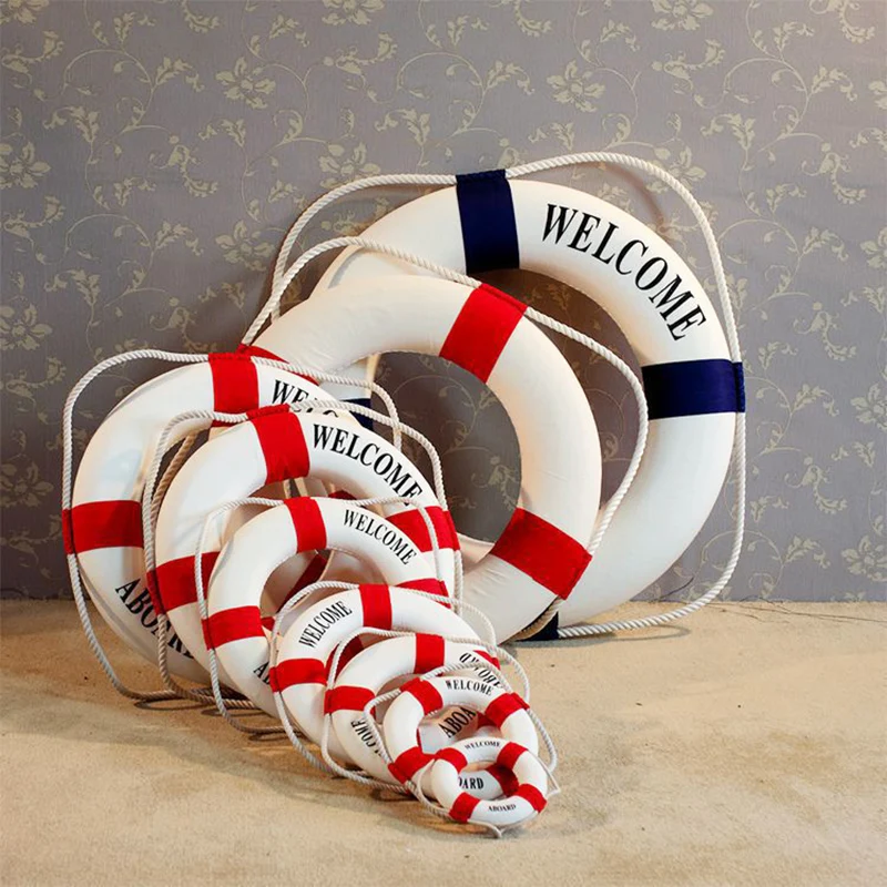 Спасательный круг в средиземноморском стиле хлопковый декоративный