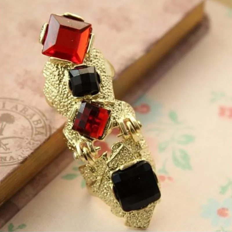 Модные дизайнерские золотые кольца для мужчин и женщин в стиле панк черные