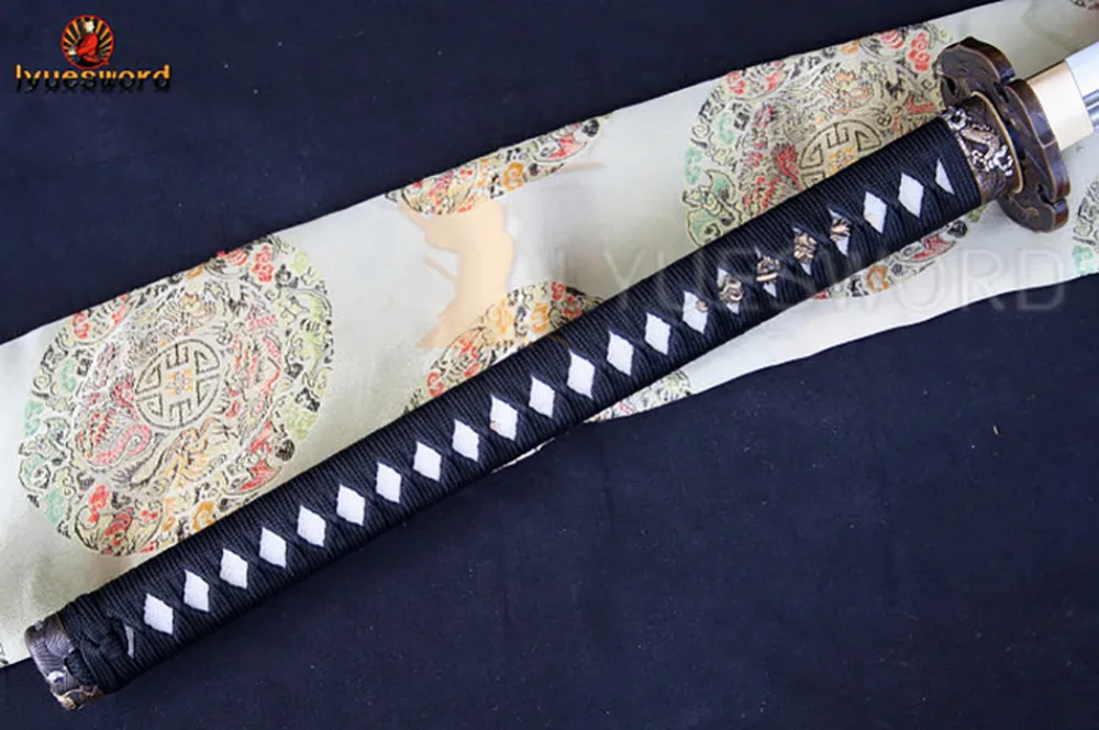 LYUESWORD японская Naginata самурайский меч полная драгоценность T10 стальная глина
