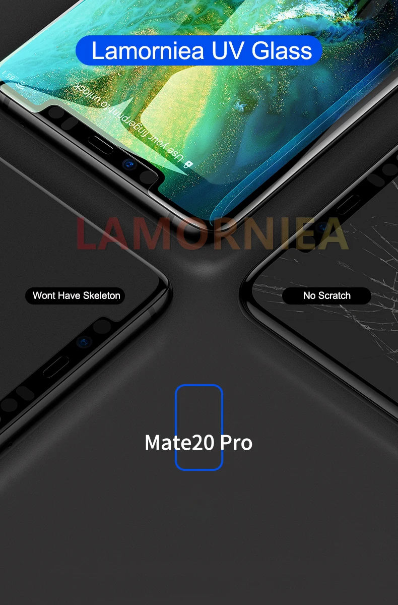Lamorniea 20D УФ закаленное стекло для huawei P30 Pro УФ жидкое полное клеевое стекло для huawei P20 P30 Pro mate 30 20 Pro Lite