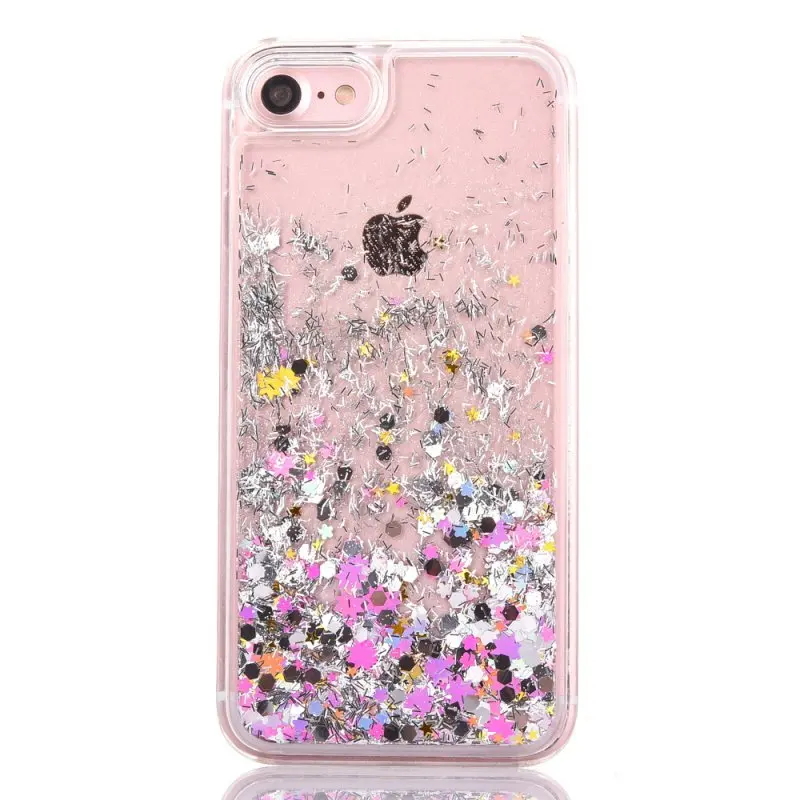 Liquid phone case sFor Funda iphone 8 7 For Coque Apple plus Luxury Glitter Dynamic Sand Back cover Capinha |