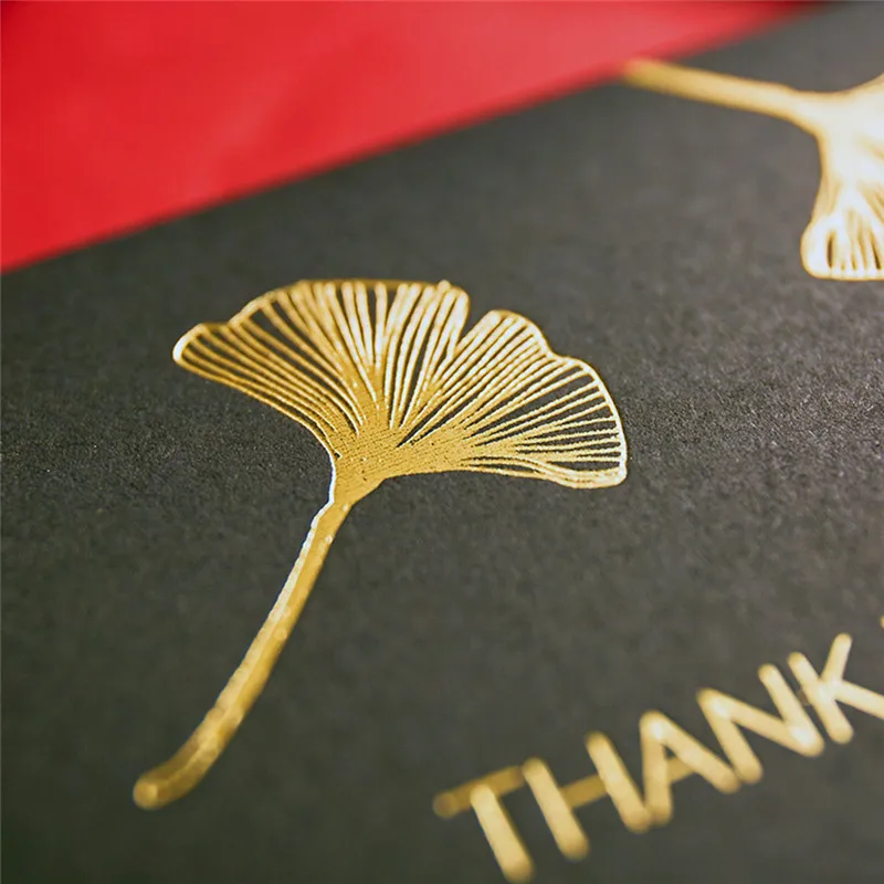 Высококачественные деловые черные поздравительные открытки праздничная