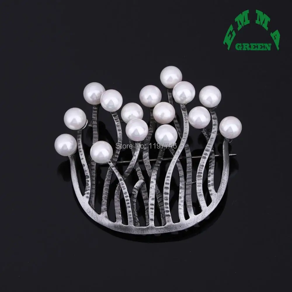 Женская Брошь кораллового цвета с искусственным жемчугом|brooches for women|pearl broochpearl