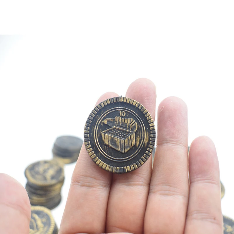 100 шт. пластиковые золотые монеты для мальчиков |