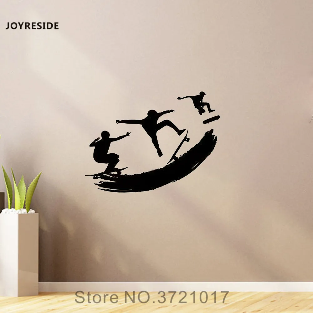 Стена для скейтбординга joyliving наклейка декор мальчиков спальни гостиной