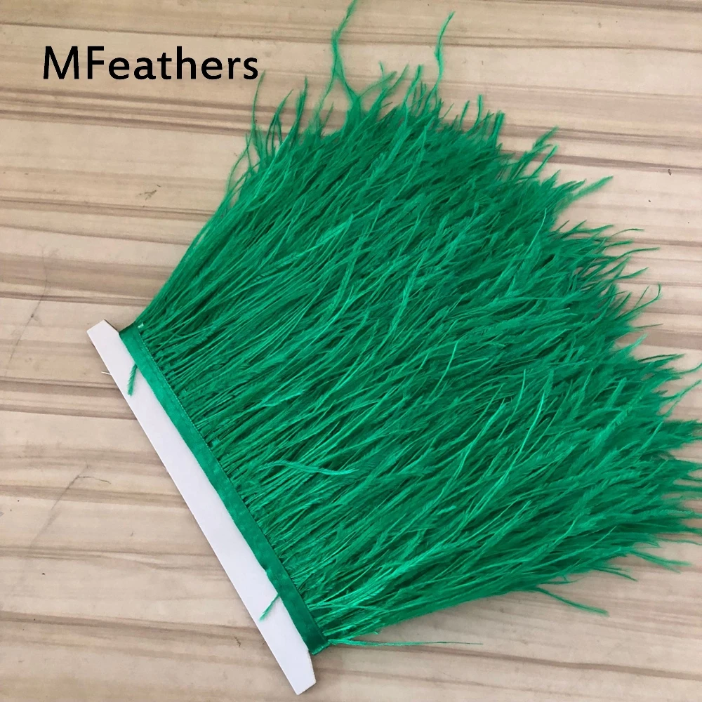 10 метров 10-15 см искусственное зеленое страусиное перо из травы для рукоделия
