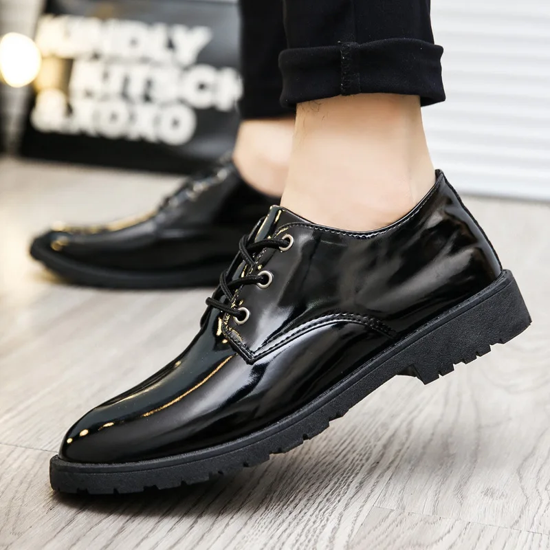 Aleafalling/женские ботинки на шнурках изящные черные из искусственной кожи