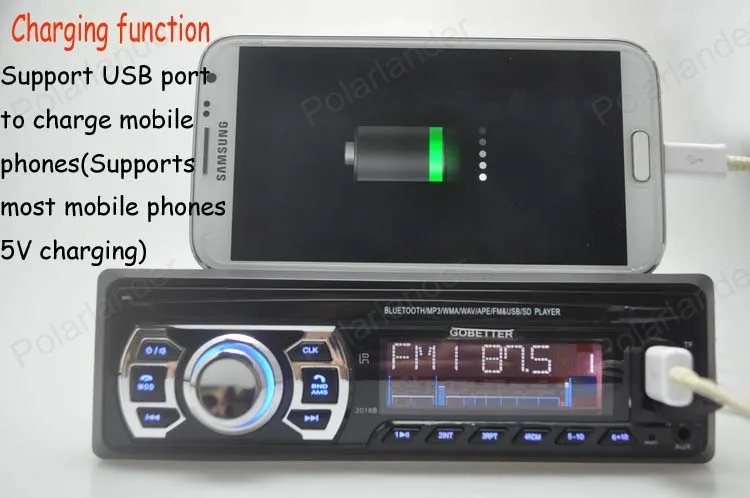 Новинка 2015 г. автомобильный радиоприемник 12 В стерео Bluetooth громкая связь телефон 1