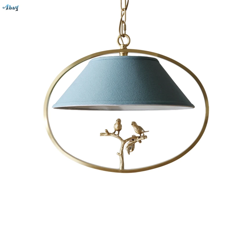 American Country Loft Copper Birds Pendant Lights Bedroom Living Room Kitchen Retro Table Bar Restaurant Hanging Lamps Fixtures | Лампы и
