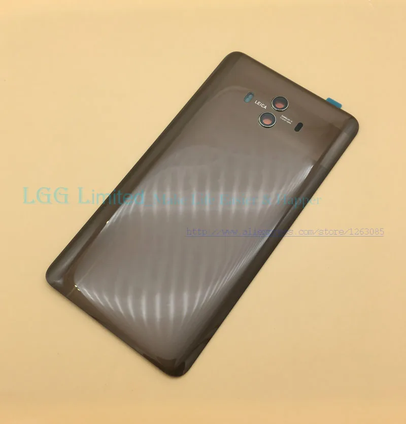 Задняя крышка батарейного отсека для Huawei Mate 10 Mate10 Pro стеклянная корпуса с клейкой
