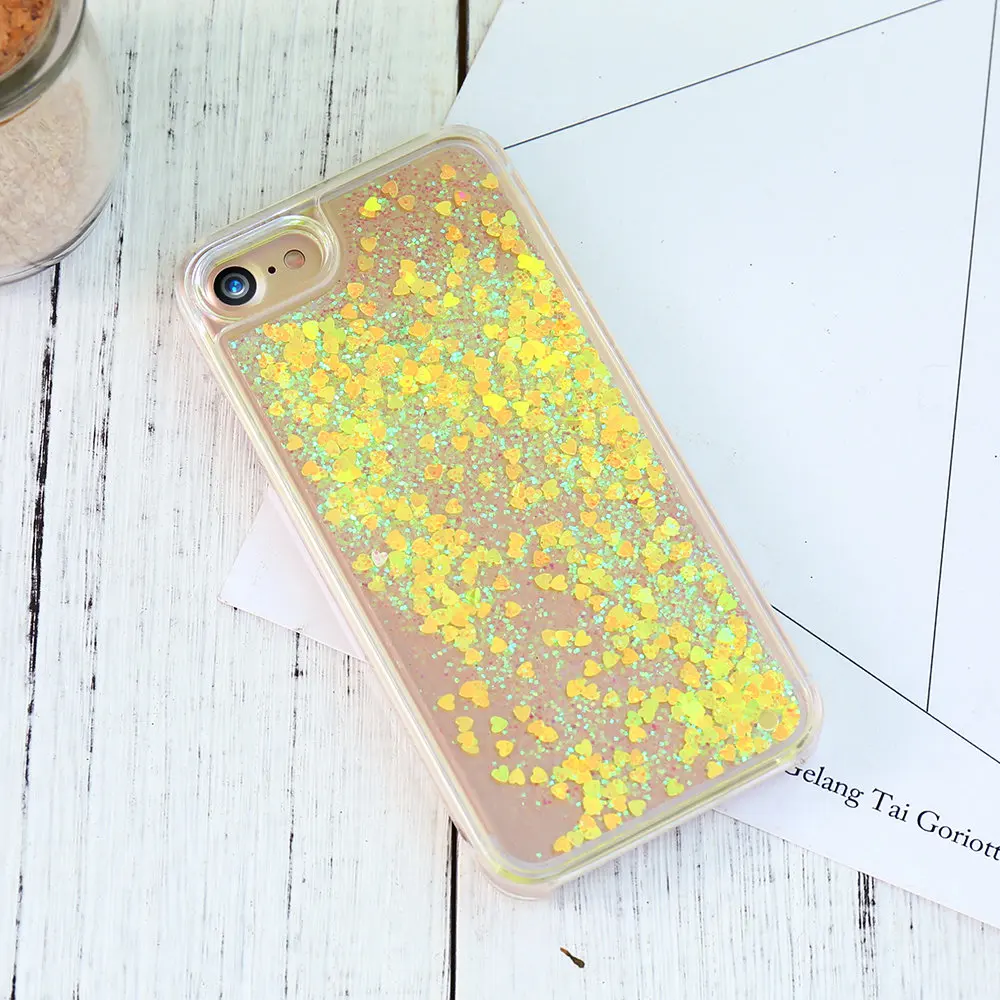 KISSCASE Bling Течет Glittery Блестки Жесткий PC Обложка Чехол Для Iphone 6 S 7 Плюс Роскошный
