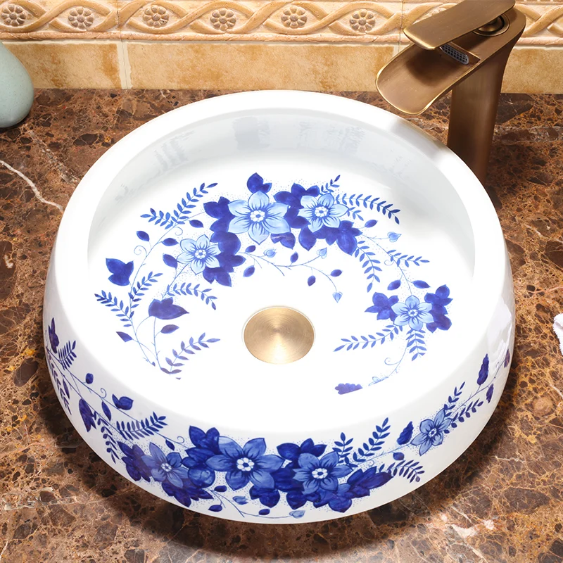 Китайская роспись керамическая живопись художественная раковина раковины для