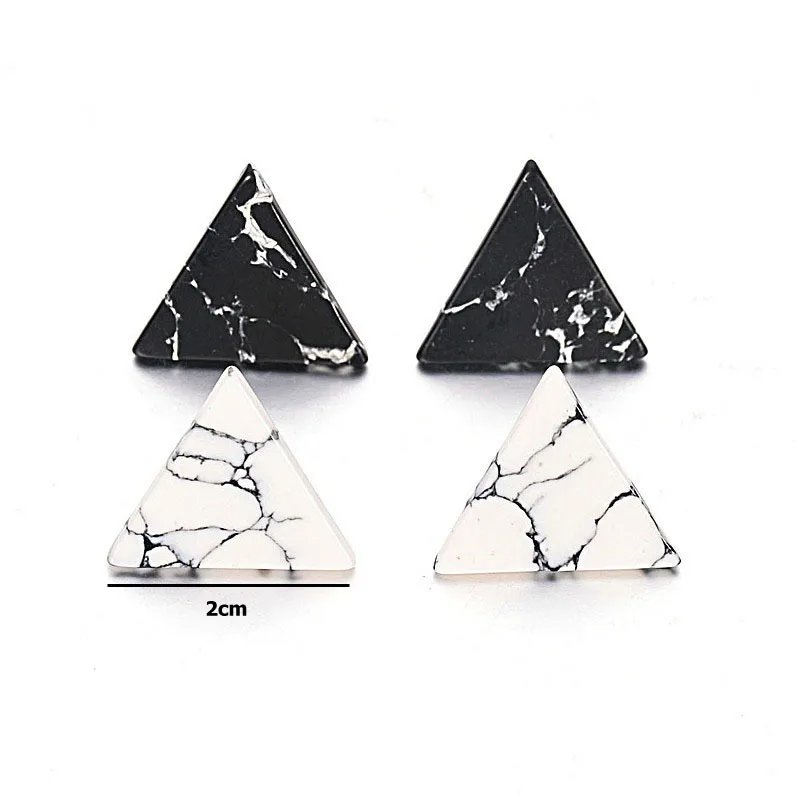 Простой 1 пара Лидер продаж в стиле панк из искуственного мрамора камня черный