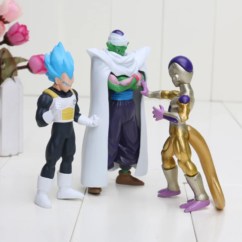 6 шт. 12-15 см Фигурки Dragon Ball Z набор Супер Saiyan Сон Гоку Вегета куллин пикколо, Фриза ячейка ПВХ фигурка модель игрушки куклы