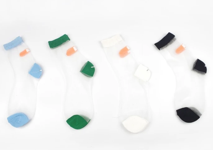 Корейские милые модные растягивающиеся носки с принтом в стиле Харадзюку