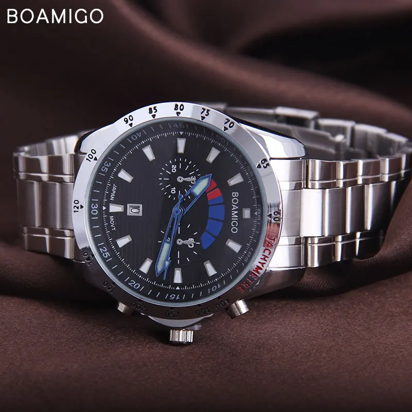 Часы наручные BOAIMGO Мужские кварцевые спортивные модные повседневные полностью
