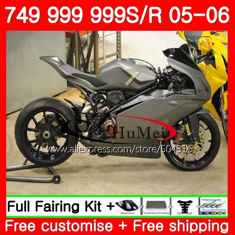 Кузов для мотоцикла DUCATI 749R 999R 05 06 749 999 R 96SH14 кузов 749S 999S серебристо серый 2005 2006