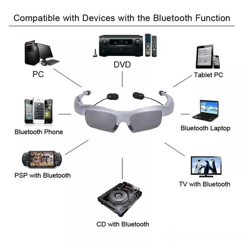 Умные очки Bluetooth V4.1 солнца Стекло es 4 вида цветов Спорт гарнитура MP3 плеер телефон