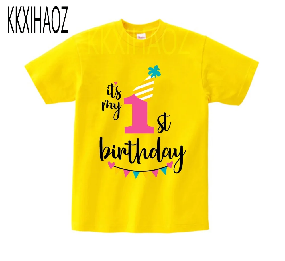 Одежда для маленьких мальчиков и девочек с принтом «it's my 1-3 th Birthday», детская забавная футболка, подарок на день рождения для детей 1-3 лет, NN