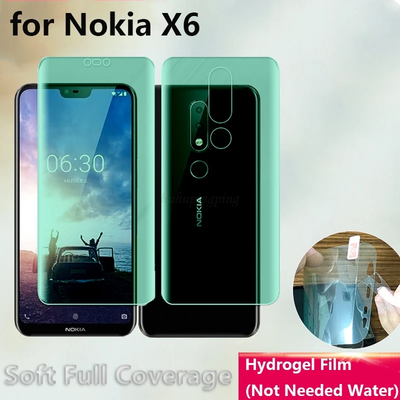 Мягкий HD Анти Царапины палец 4D полный корпус Защита экрана для Nokia X6 2018 5 8 &quotАвто