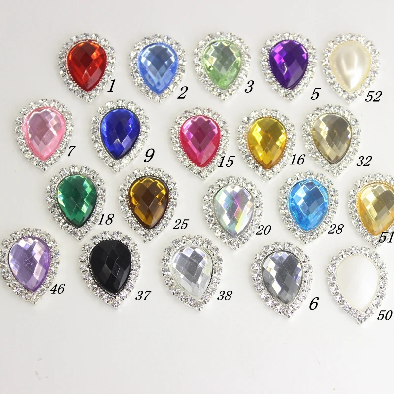 10 шт. металлические акриловые пуговицы для волос 13 х18 мм|diamond buttons|button diybuttons accessories