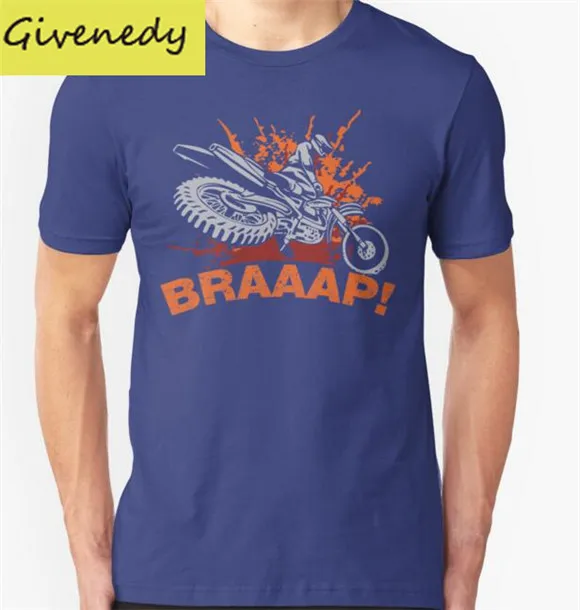 Braaap мотокросс Футболки кружки и Постельные Принадлежности Напечатаны для Мужчин