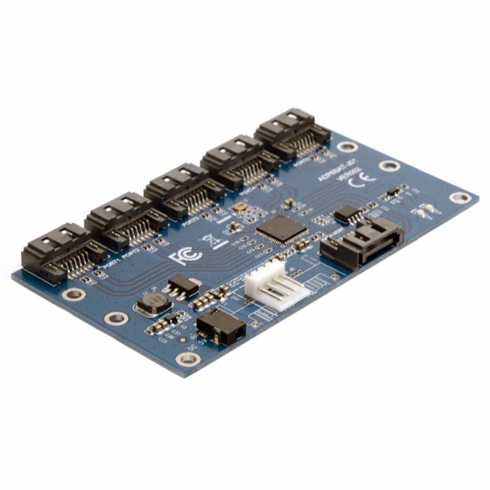 SATA 1 до 5 концентратор PM маршрутизатор порт мультипликатор Riser карты сплиттер