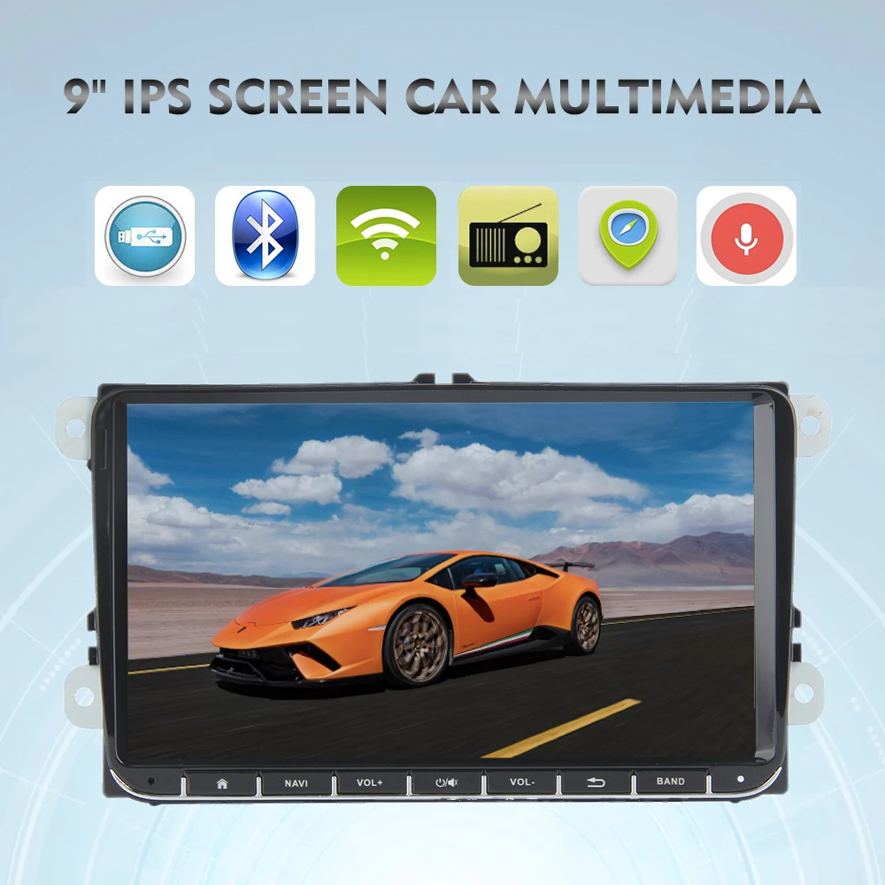 Стерео головное устройство 2 Din android GPS для VW Passat Tiguan Golf сиденье JETTA Skoda авто-Радио